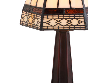 Carter Tiffany Style 12" LED Table Lamp - JONATHAN Y